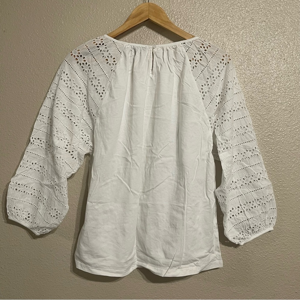 J. Crew Classic‎ White Cotton Top - Picture 3 of 10